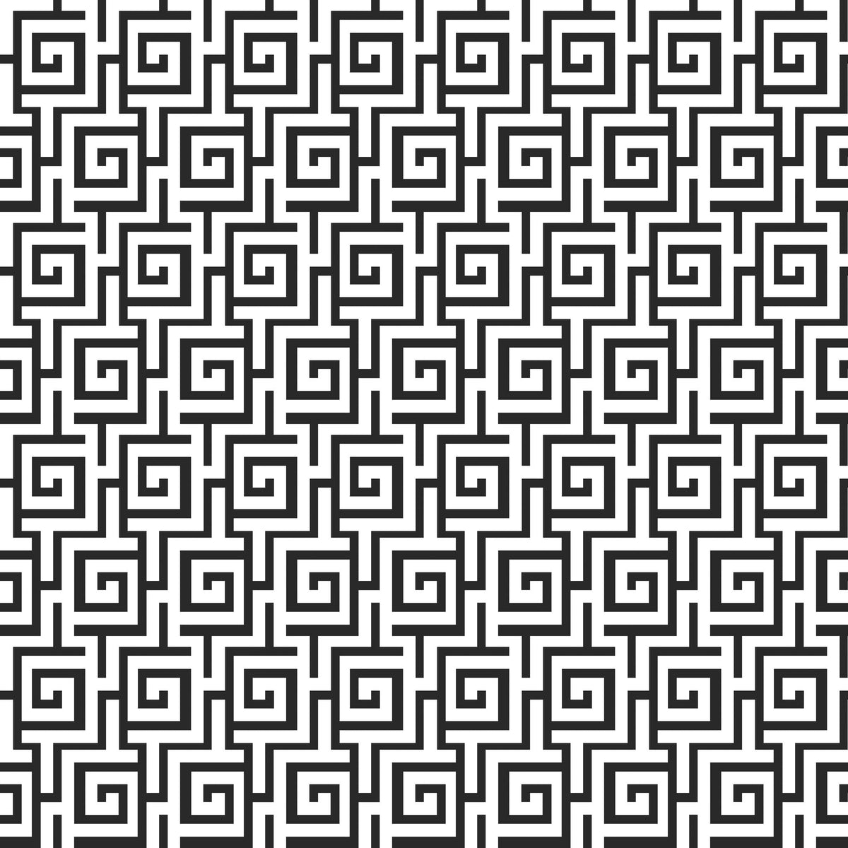 Small Maze Geo Design Printed Fabric by the Yard | Fabric on Demand