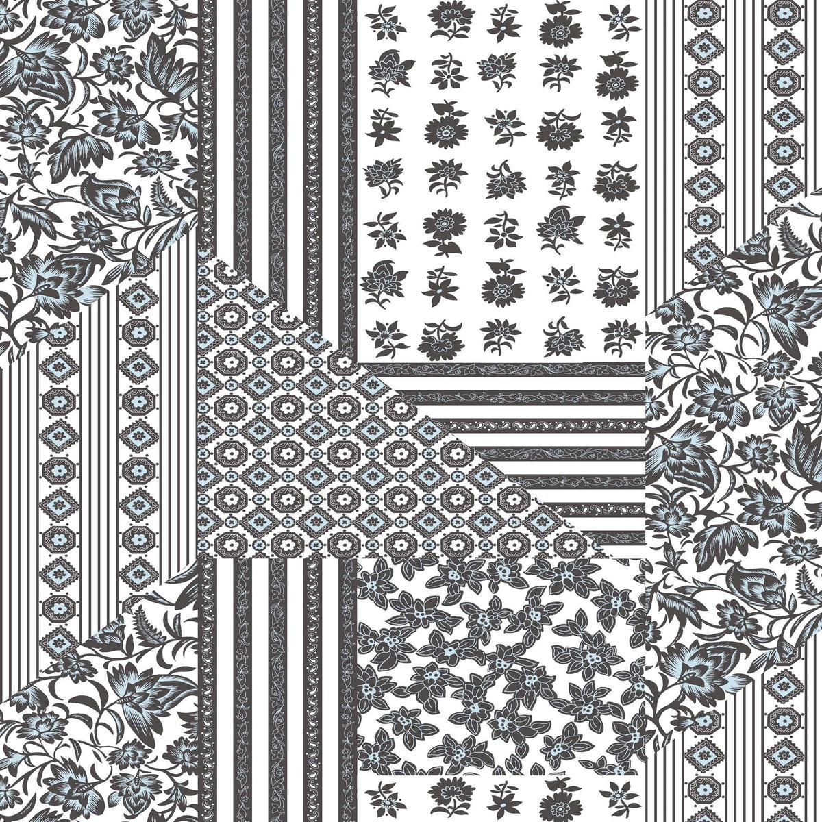 Traditional Patchwork Printed Fabric by the Yard | Fabric on Demand